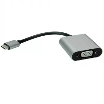 VÄLISVIDEOADAPTER - USB-C 3.1 - VGA - Must