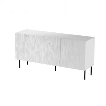 Kummut cama meble JUNGLE 152x40.5x74.5 cm valge matt mustade jalgadega