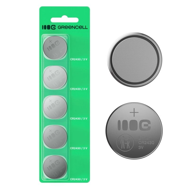 Nööpelemendipatarei roheline Cell CR2430 3V — 5 tk komplekt