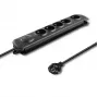 Liigpingekaitse Qoltec 50269 Must 5 pistikupesa 230V