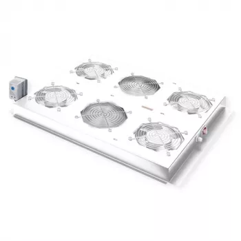 ROLINE 19-tolline katusele paigaldatav ventilaatorplokk termostaadiga, 4 ventilaatorit, teraskorpus, hall