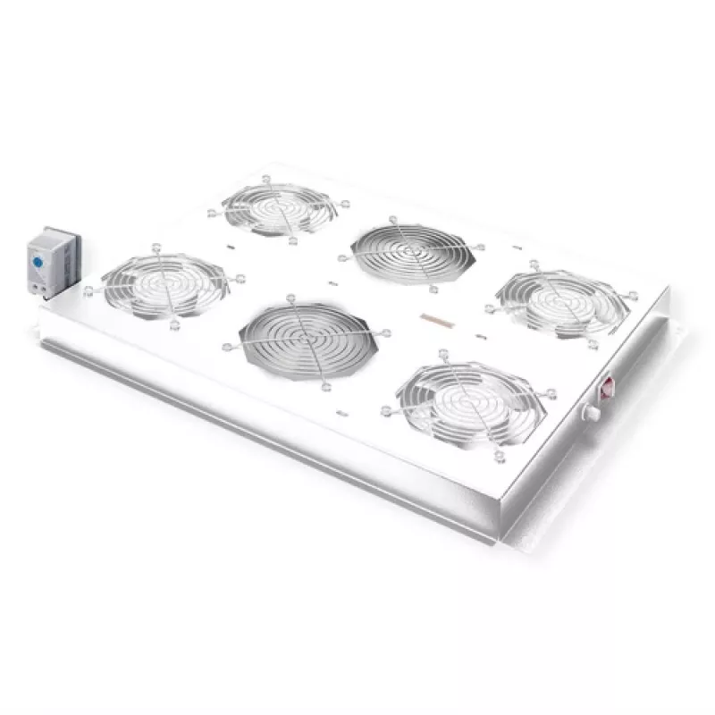 ROLINE 19-tolline katusele paigaldatav ventilaatorplokk termostaadiga, 4 ventilaatorit, teraskorpus, hall