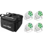 LED Par Light EUROLITE Silent Par 6 QCL Floor 4x with Soft-Bag – floor QCL LED par, set of 4