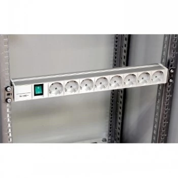 Toitejaotusseade Schneider Electric ACTASSI 1U, 19-tolline riiul, 8 Schuko pistikupesa, VDE, lülitiga