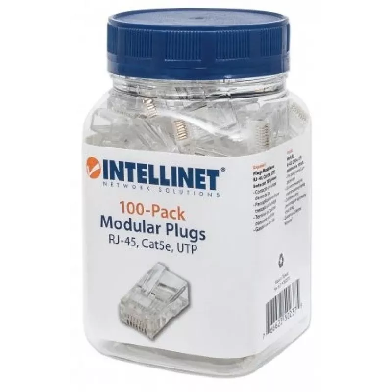 Intellinet 502375 juhtmepistik RJ-45 läbipaistev