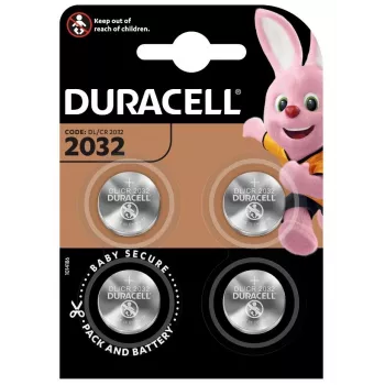Nööpelement Duracell CR2032 3V liitium — pakendis 4 tk