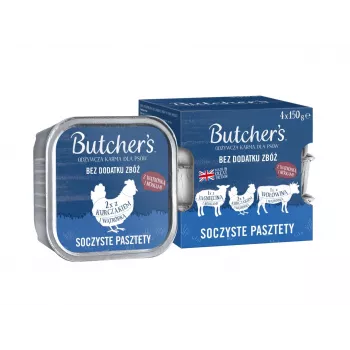 BUTCHER'S Originaal Mix Juicy pates - märg koeratoit - 4 x 150g