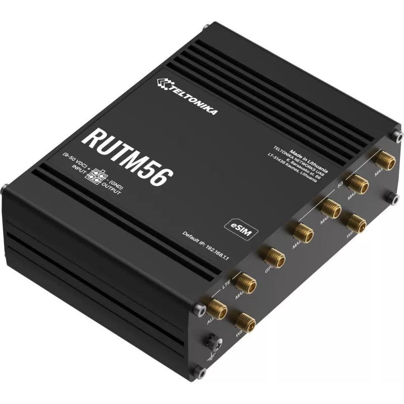 Ruuter TELTONIKA RUTM56 kahe modemiga, 802.11ac Wi‑Fi, Gigabit LAN x4, Mesh-tugi, MU‑MIMO (ilma mobiilse lairibata)