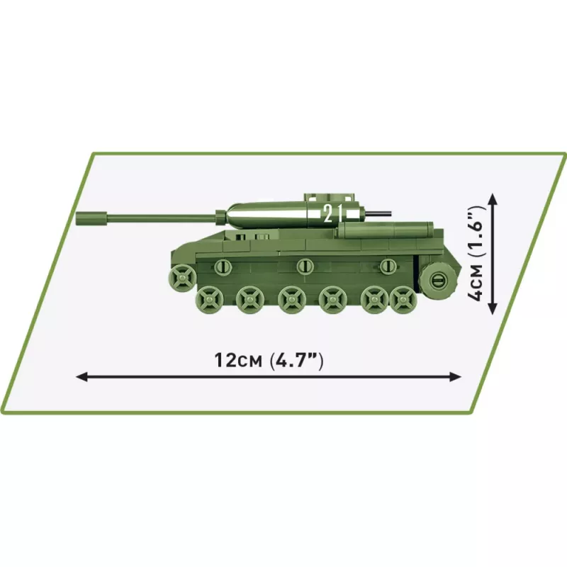 Ehituskomplekt Cobi IS-2 mudel, II maailmasõja tank, 130 tk, soovitatav vanus 6+