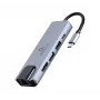 Sülearvuti dokkjaam Gembird A-CM-COMBO5-04 — USB 3.2 Gen 1 USB-C, 5 Gbit/s, PD 87 W, HDMI, Ethernet, USB-A