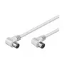 Wentronic Goobay antenni nurgaga ühenduskaabel, valge, 10 m - IEC/Coax pistik 90° IEC/Koax pesa 90° (11524)