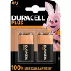 Aku Duracell Plus 9V (MN1604) — 2 tk, kogukaal 0,102 kg