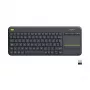 Logitech Wireless Touch Keyboard K400 Plus - Tastatur - drahtlos - 2.4 GHz - Schweizer - Schwarz