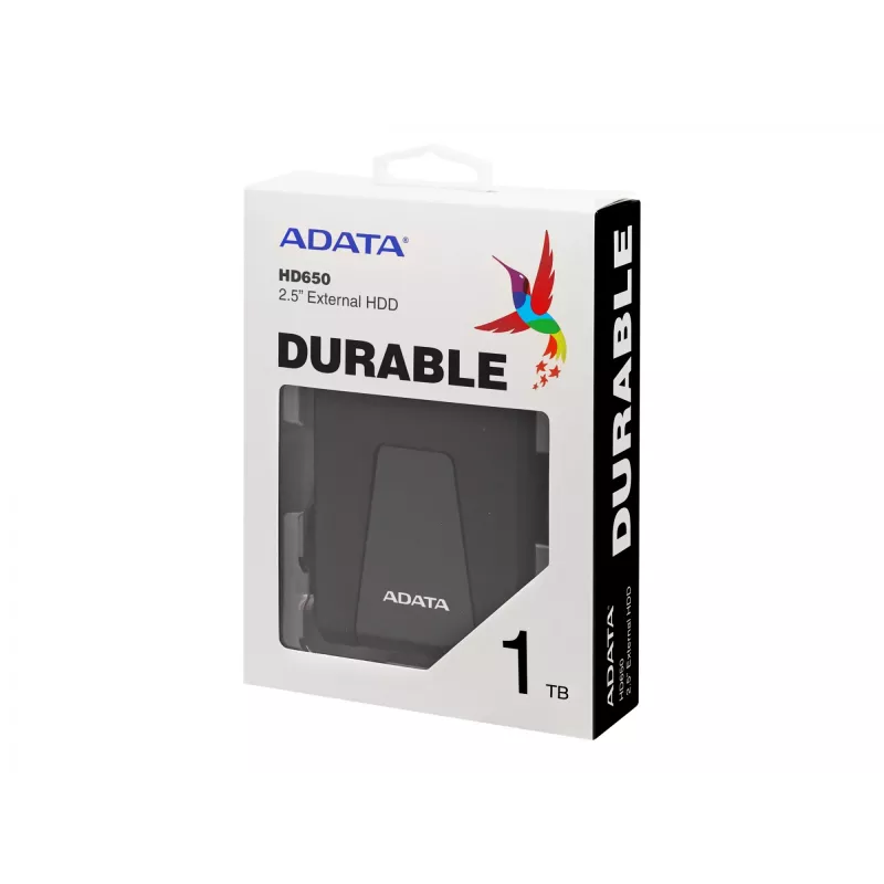 ADATA DashDrive Durable HD650 väline kõvaketas 1 TB 2.5 tolli USB 3.2 Gen 1 (3.1 Gen 1) Must