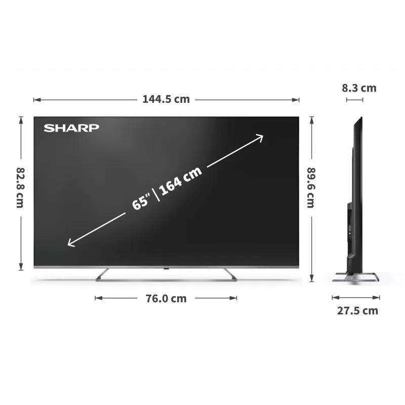 Sharp 4K Ultra HD QLED MiniLED teler | 65JP7265E | 55 | nutiteler | Google TV | UHD