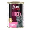 Konserveeritud kassitoit john dog JD for CATS ADULT TURKEY MOUSSE 400 g — märg täisväärtuslik sööt, kalkun, täiskasvanud, 400 g