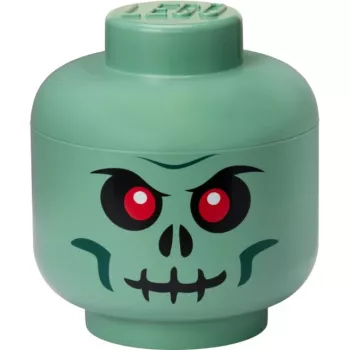 LEGO Storage Head Skeleton, hoiukarp must/punane, suur