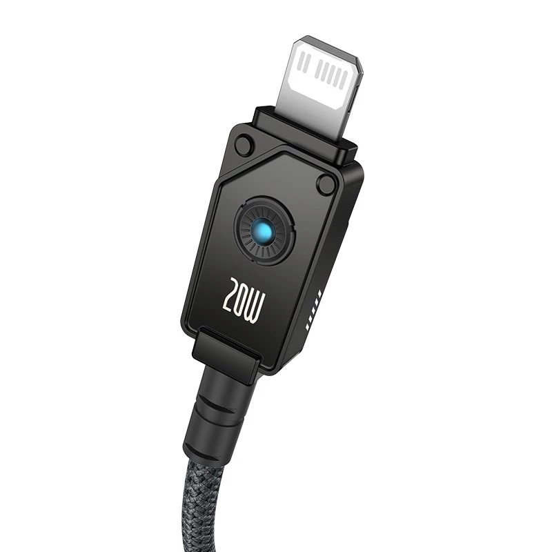 Baseus Purunematu USB C–iP kaabel 2 m 20 W Must