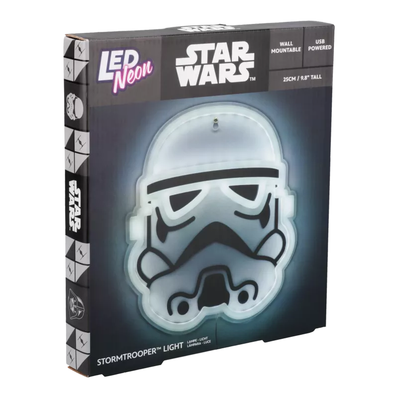 Seinale paigaldatav LED-neoonvalgusti Paladone Stormtrooper mudel PP14595SWVN, dekoratiivne Star Warsi valgustus