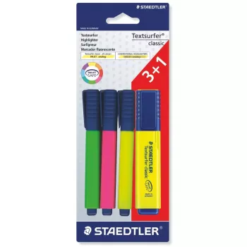 Marker Staedtler Textsurfer classic 364 4 tk Meislitera Roheline Roosa Valge
