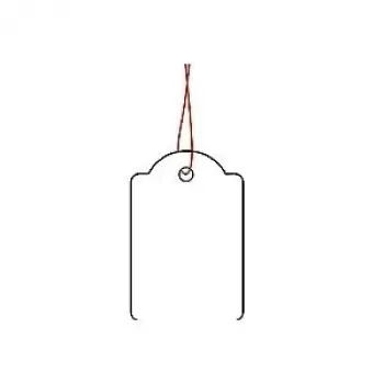 Nööriga märgistussildid HERMA 6915 25x38 mm punase nööriga