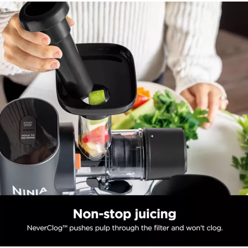 NINJA aeglasepressmahlapress | Neverclog JC151EU | Tüüp aeglasepressmahlapress | Hall | 150 W | Kiiruste arv 1