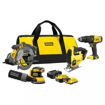 STANLEY Power Tool Set SFMCK412MDS-QW — 4-osaline komplekt liitiumioonakuga