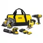 STANLEY Power Tool Set SFMCK412MDS-QW — 4-osaline komplekt liitiumioonakuga
