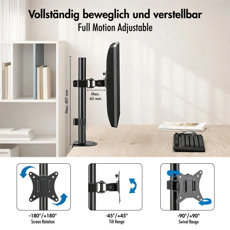 Monitorikinnitus 17-32, max 9 kg, must