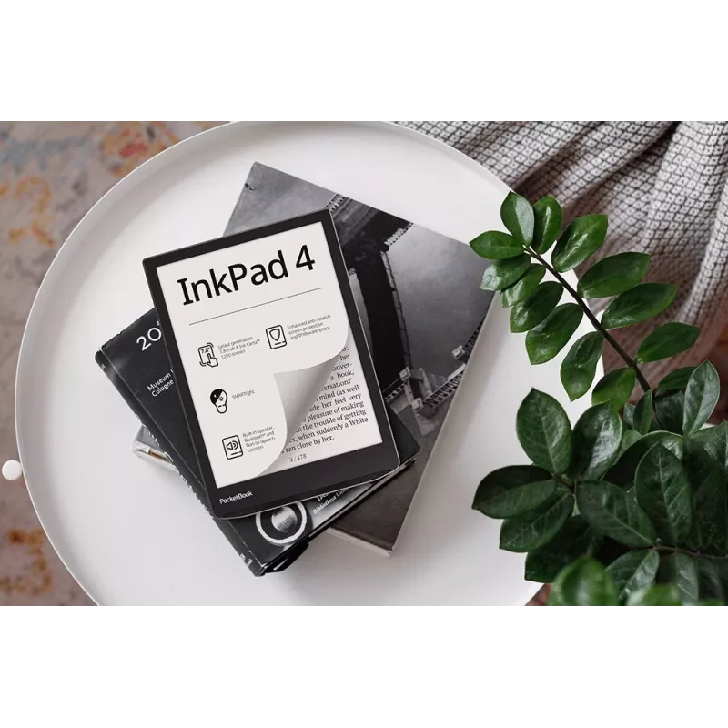E-raamatulugeja PocketBook InkPad 4 7,8-tolline E Ink Carta, 32 GB, Wi‑Fi, must/hõbedane