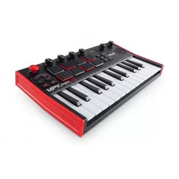 MIDI klaviatuur Akai MPK Mini Play Mk3 25 klahvi USB must punane