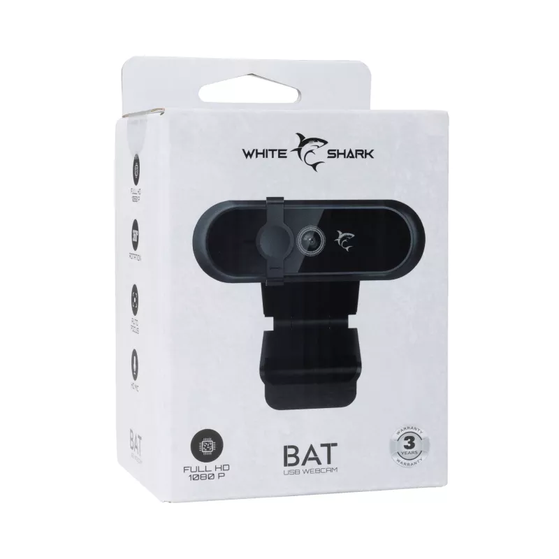 Veebikaamera White Shark GWC-005 1080p BAT – 1080p eraldusvõime, USB-ühendus