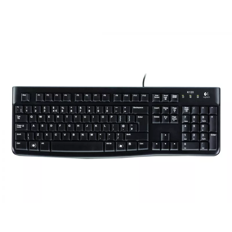 Töölaua komplekt MK120, juhtmega, USB, QWERTZ, must, hiir kaasas