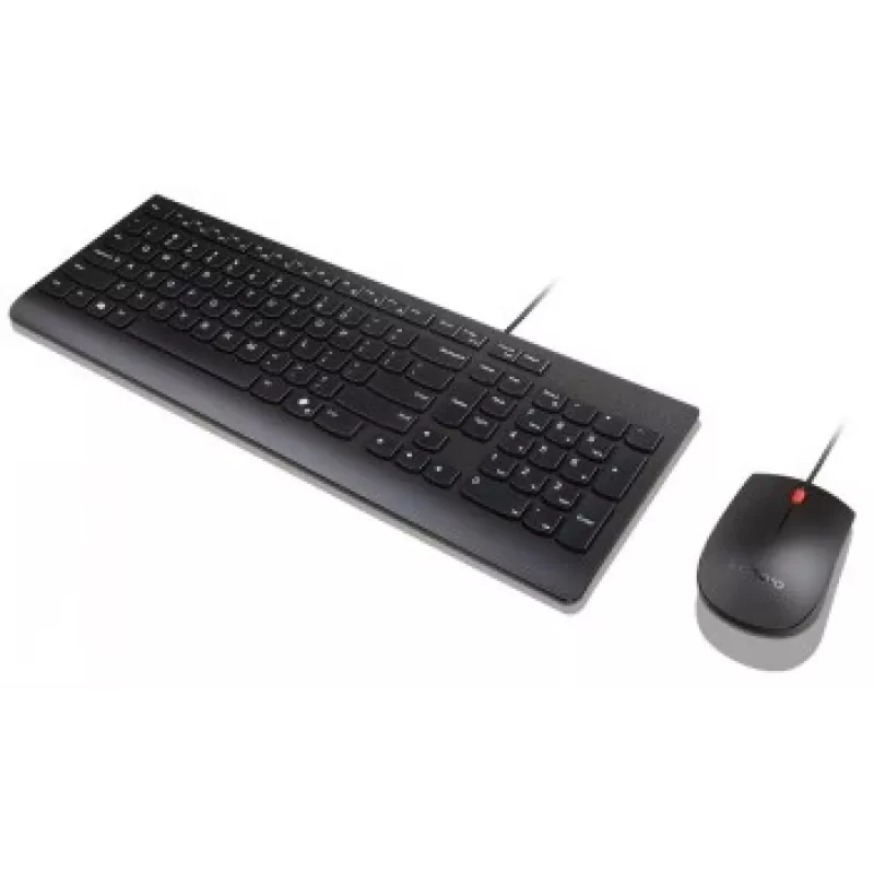 Juhtmega klaviatuuri ja hiire komplekt Lenovo Essential 4X31R64445 — USB-juhtmega täissuuruses klaviatuur ja juhtmega USB-hiir