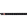 Toitejaotusseade GEMBIRD EG-PDU-10C132C19 — 10x C13 pistikupesa, 1U riiul, 16A C19 sisend, 2 m kaabel, 3500 W