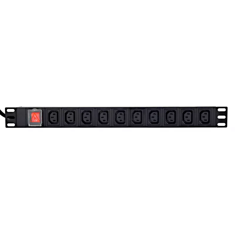 Toitejaotusseade GEMBIRD EG-PDU-10C132C19 — 10x C13 pistikupesa, 1U riiul, 16A C19 sisend, 2 m kaabel, 3500 W