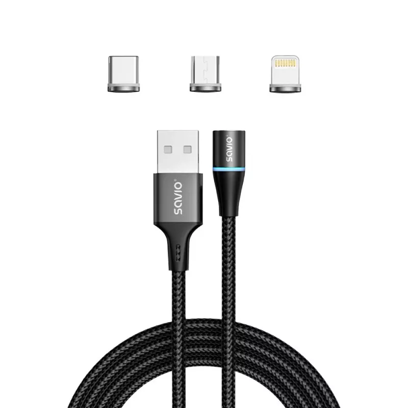 Savio CL-152 USB-kaabel 1 m USB 2.0 USB C Micro USB A/Lightning must