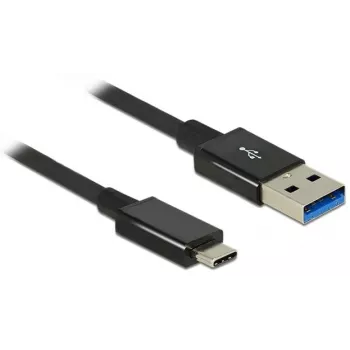 DeLOCK Premium – USB-kaabel – 24-kontaktiline USB Type C (M) – 9-kontaktilise USB Type A (M) külge – 1,0 m (USB 3.1 Gen2) – Must (83983)