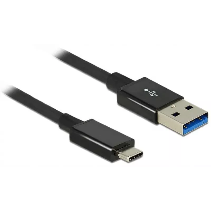 DeLOCK Premium – USB-kaabel – 24-kontaktiline USB Type C (M) – 9-kontaktilise USB Type A (M) külge – 1,0 m (USB 3.1 Gen2) – Must (83983)