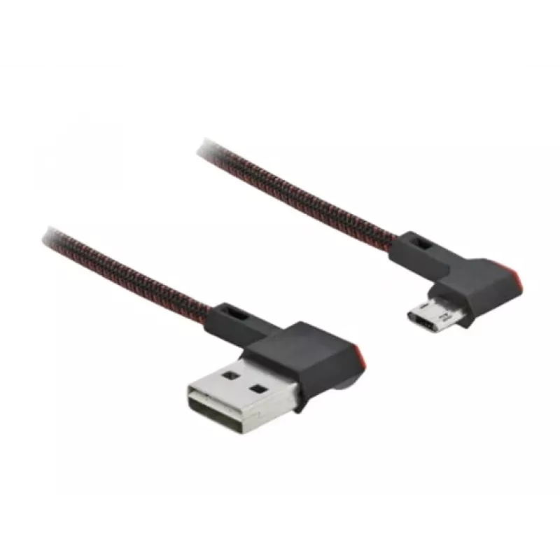USB-kaabel DeLOCK EASY-USB 2.0 Type-A – Micro-B-pistik 0,5 m must