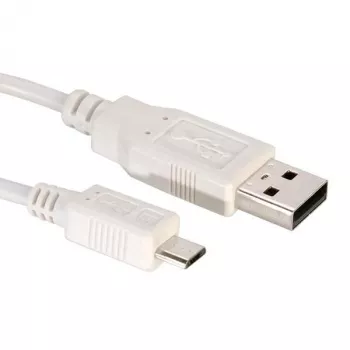 Value USB-kaabel USB 2.0 USB-A pistik, USB micro-B pistik 3,00 m valge varjestatud 11.99.8755