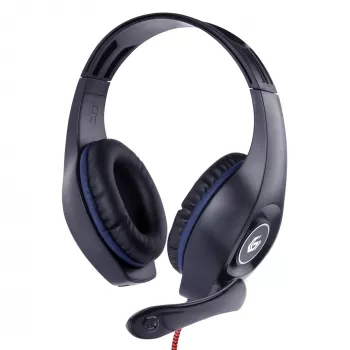 Wired gaming headset GEMBIRD GHS-05-B, circumaural, 20–20000 Hz, 2 m kaabel, 250 g, Must/blue