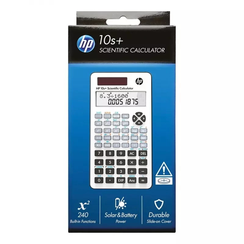 Teaduslik kalkulaator HP 10s+ — 240 funktsiooni, 2-realise ekraaniga