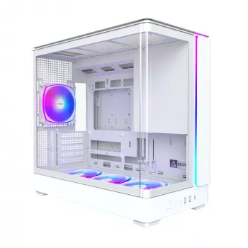 PC Case Montech KING 15 PRO Valge — Micro ATX / Mini-ITX, Midi Tower