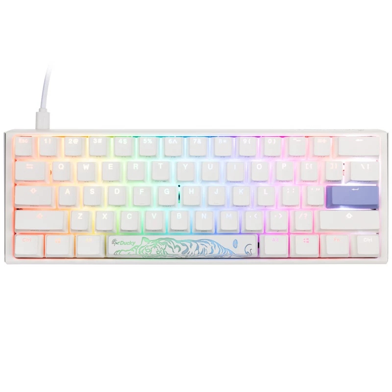 Ducky One 3 Classic Pure Valge Mini Gaming klaviatuur, RGB LED - MX-Punane (US) (DKON2161ST-RUSPDPWWWSC1)