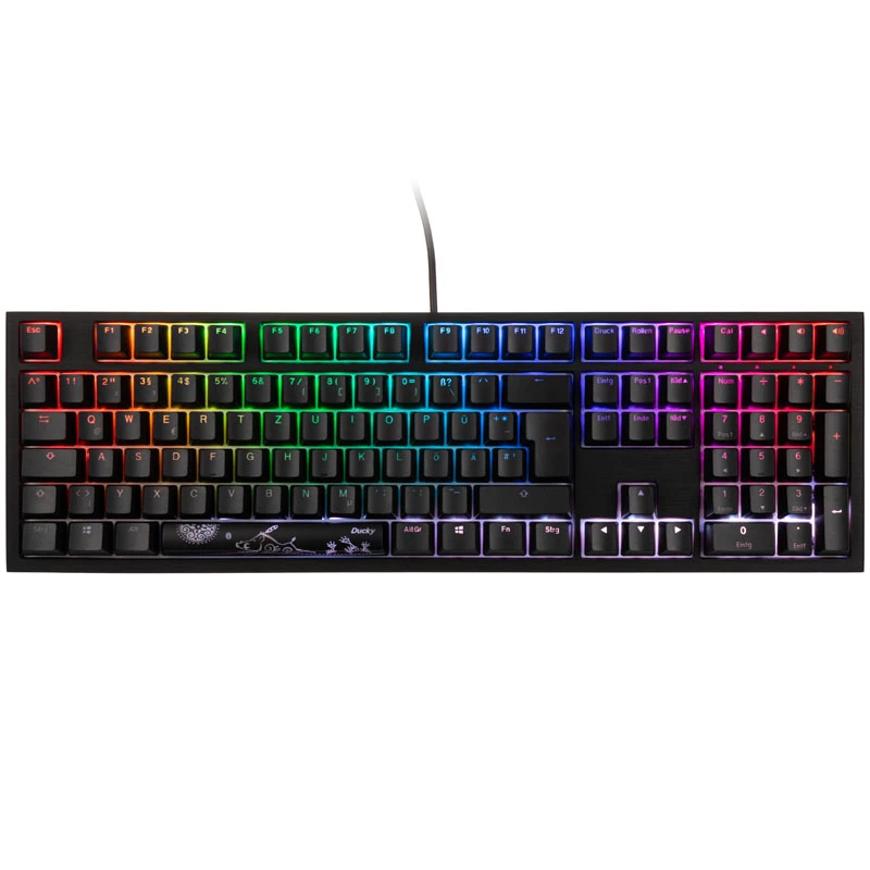 Ducky Shine 7 klaviatuur mängimiseks USB-saksa must