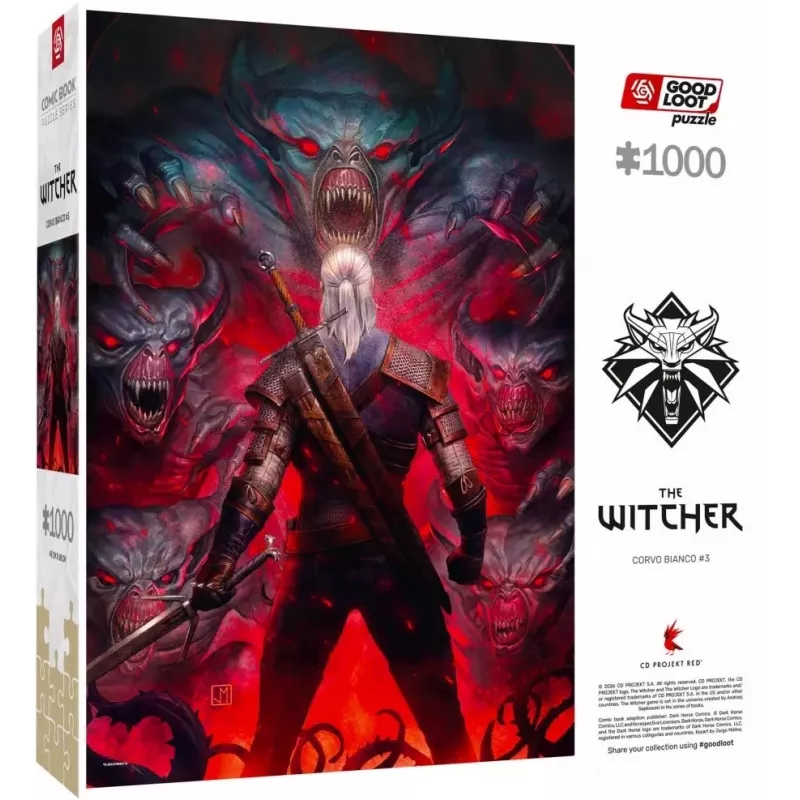 Good Loot koomiksipusle: The Witcher (Wiedźmin) Corvo Valge, 1000 tükki