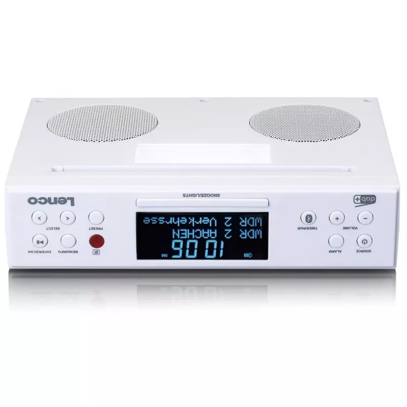 Lenco KCR-190WH köögiraadio kappide alla PLL FM, DAB+ ja Bluetoothiga, valge