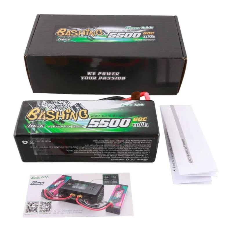 Gens ace G-Tech 5500mAh 4S1P 14.8V 60C HardCase RC auto Lipo aku