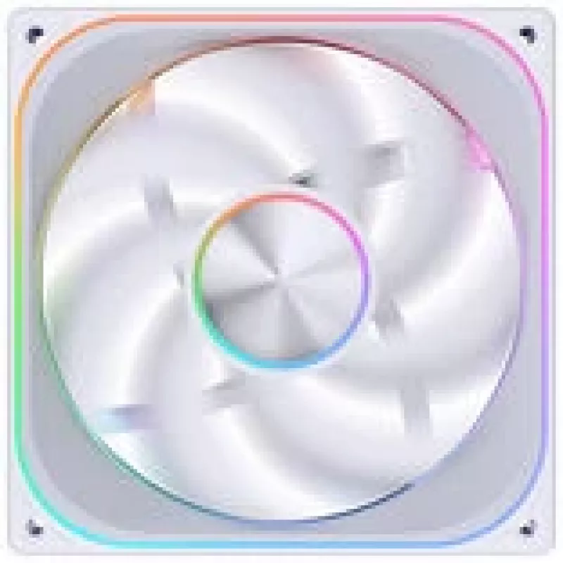140mm Jonsbo ZA-140W PWM ARGB korpuseventilaator, valge, Infinity peegel